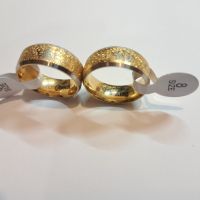Комплект позлатени пръстени за двойки "Крал и Кралица", снимка 2 - Бижутерийни комплекти - 45449710