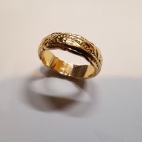 Уникален дамски позлатен пръстен с увивна роза, снимка 1 - Пръстени - 45448521