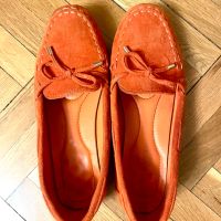 Дамски мокасини в оранжев цвят, снимка 1 - Дамски ежедневни обувки - 45383979