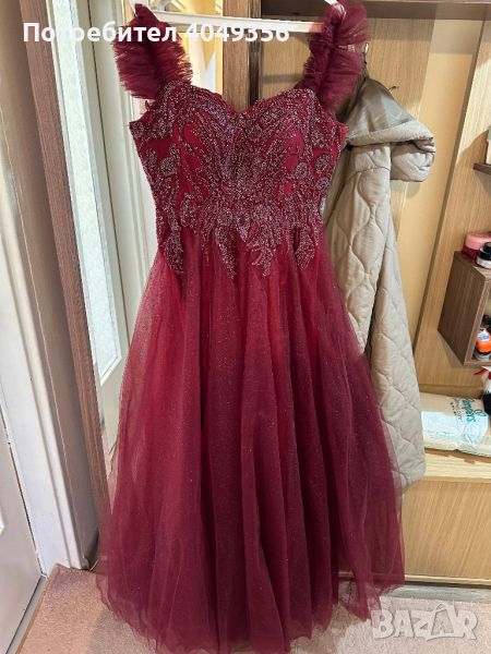 Бална червена рокля , снимка 1