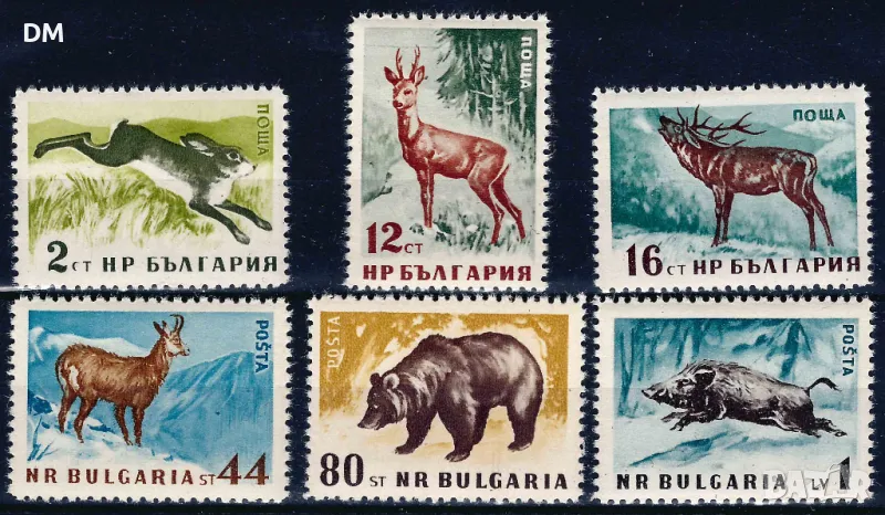 България 1958 - горски животни MNH, снимка 1