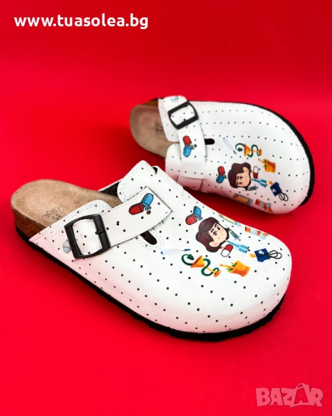 🥁 Намаление - Ортопедични чехли със стелка от естествен велур | Марка Tuasolea, снимка 1