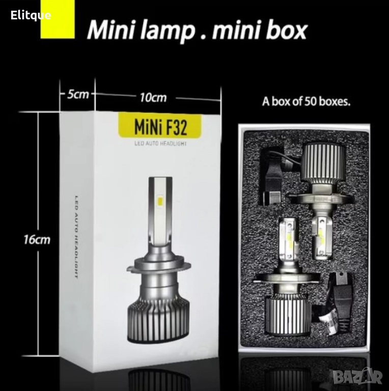 LED крушки F32 MINI - Н27 за фарове 12V – 2 бр., снимка 1