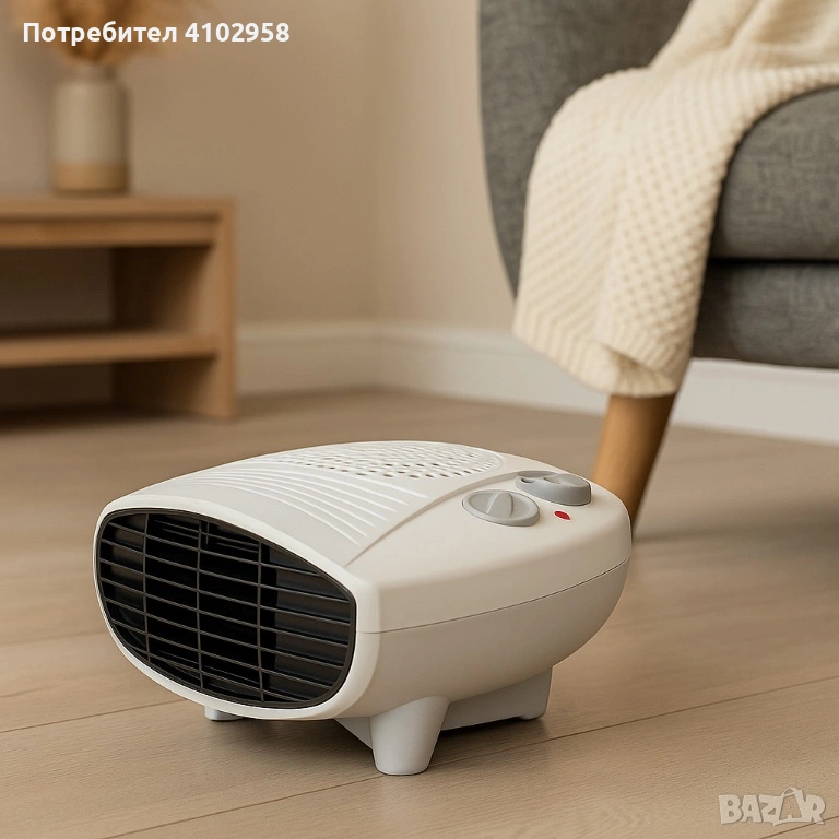 Отоплителна вентилаторна печка Voltz V51970E – 2000W, бял, снимка 1