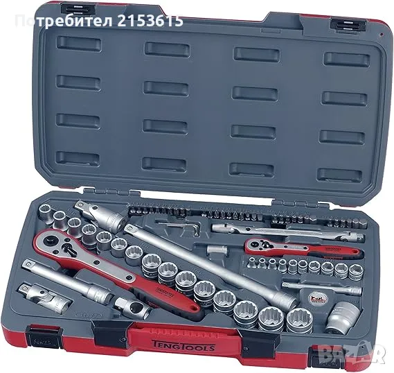 Teng Tools T1272 1/2" 1/4" 72части вложки камъни комплект , снимка 1