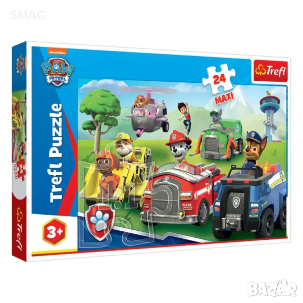 Пъзел Paw Patrol с превозни средства (24 части) S_1239797, снимка 1