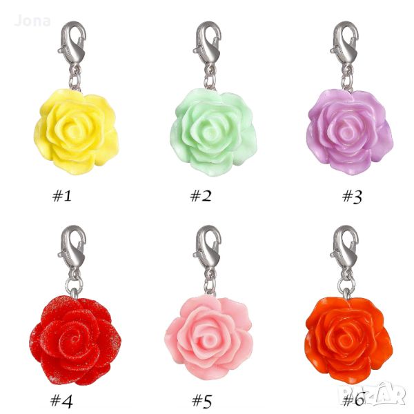 Висулки с цветя за гривни тин Пандора, снимка 1