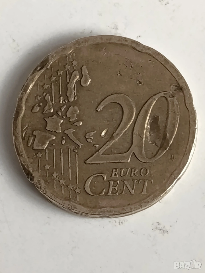 20 евро цента Франция 1999г., снимка 1