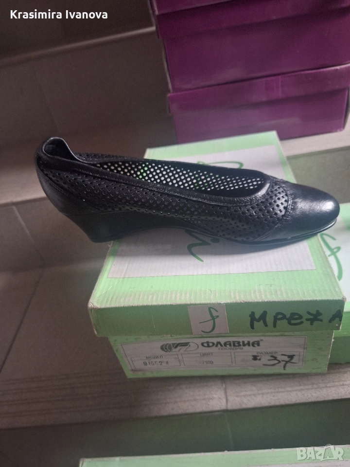 нови обувки естествена кожа платформа , снимка 1