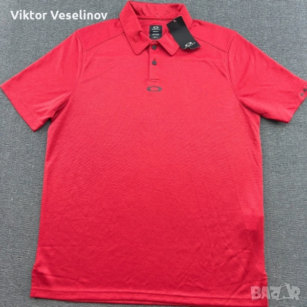 Oakley Gravity Polo Shirt Мъжка Тениска Размер S Червена, снимка 1