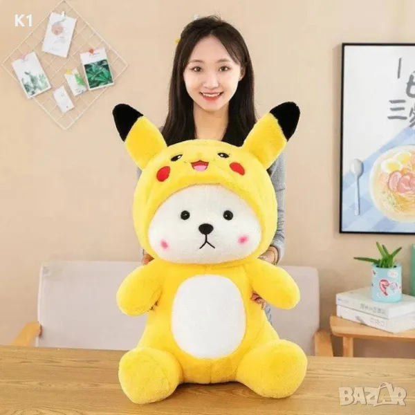 Голямо плюшено Мече Пикачу 70см, голяма Плюшена играчка Пикачу Pokemon Pikachu, снимка 1