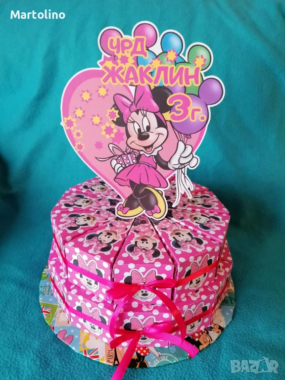 Картонена торта Мини Маус, снимка 1