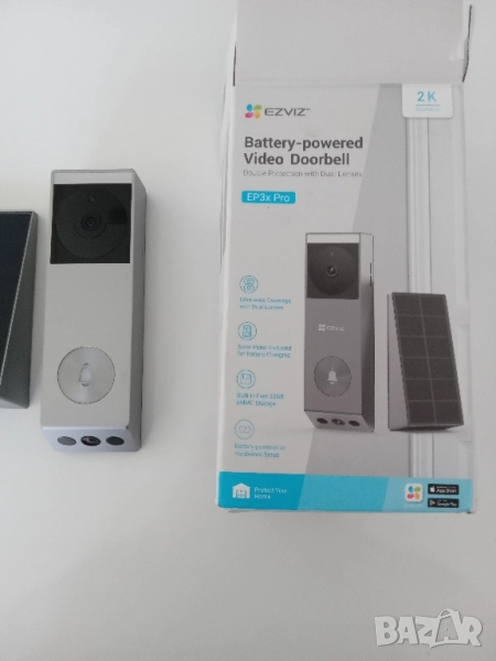 EZVIZ Ep3X Pro видео звънец, безжичен, двойна 2K и 1080P камера, цветно нощно виждане, 32GB памет, снимка 1