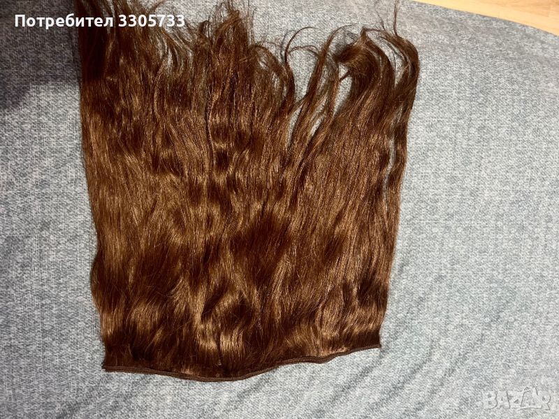    900 лв.  Естествена коса на треса най-висок клас Индийска коса 60 см 300гр, снимка 1