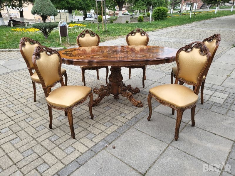 Трапезна маса със 6бр столове. 025, снимка 1