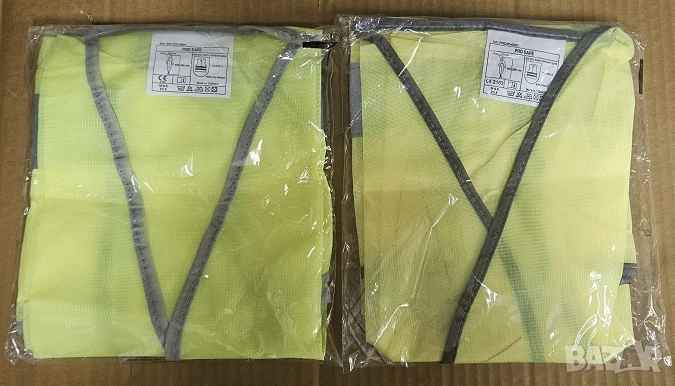 Светлоотразителна жилетка с рефлектираща лента зелена и оранжева НОВА, снимка 1