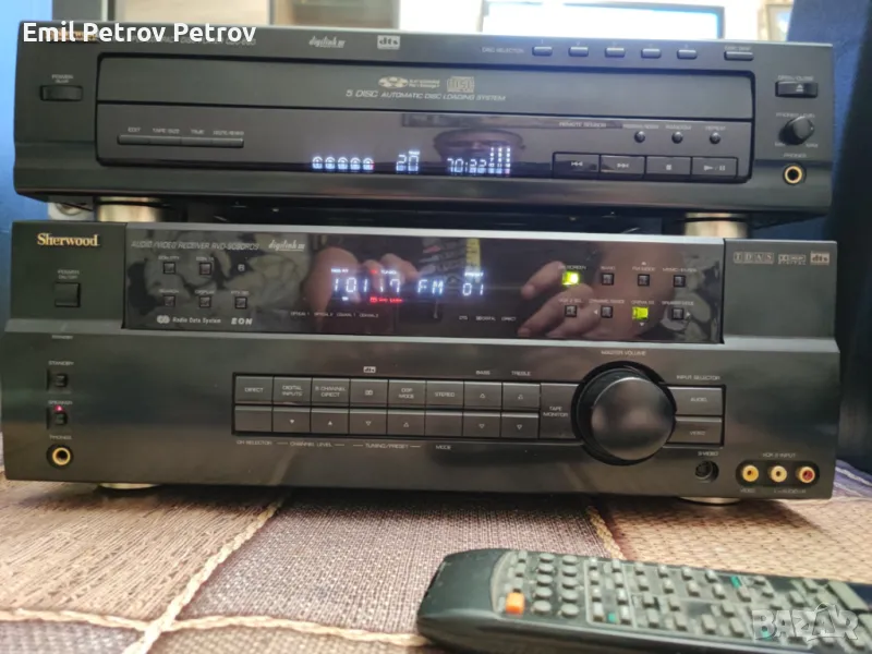 Промо ⭐ ⭐ ⭐ Sherwood RVD 9090 + Sherwood CDC 680 , ресивър + СД за 5 диска , снимка 1