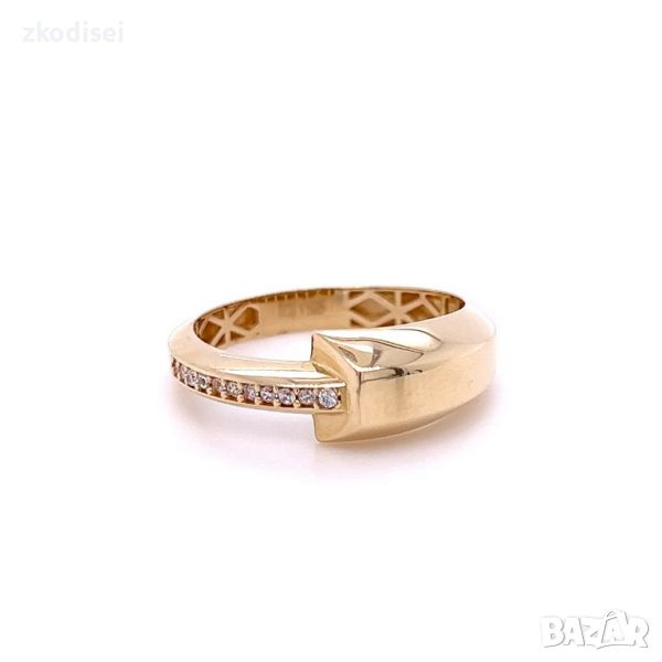Златен дамски пръстен Tiffany 2,33гр. размер:58 14кр. проба:585 модел:23144-6, снимка 1