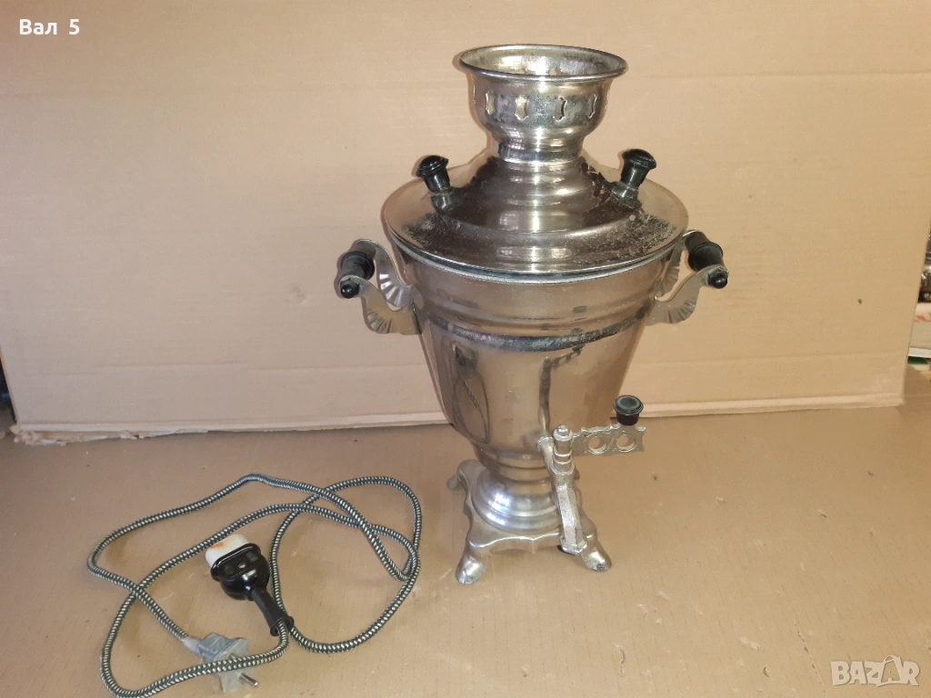 Стар самовар СССР с кабел , работи, снимка 1