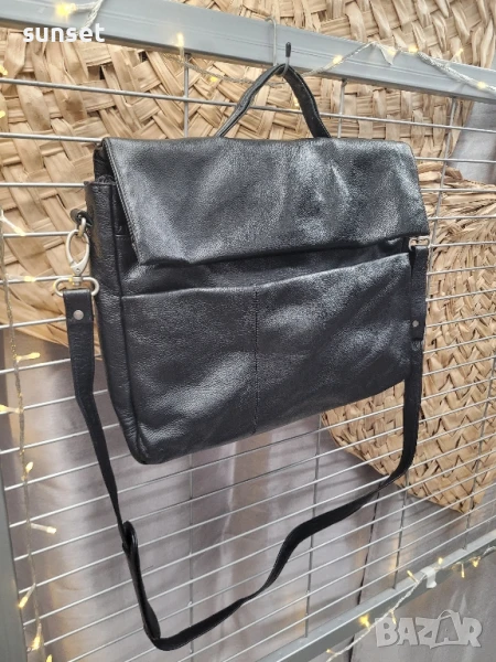 естествена кожа чанта за документи, за работа, А, снимка 1