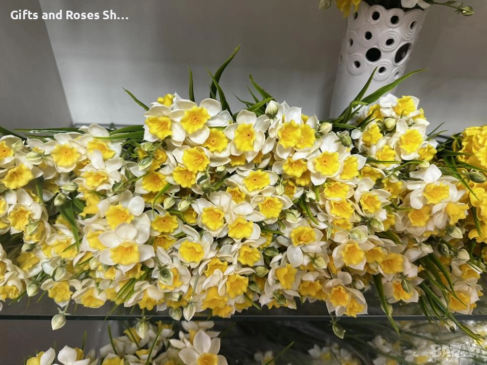 Букетче от силиконови нарциси, снимка 1