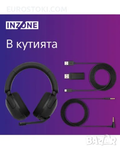 Гейминг слушалки Sony - INZONE H5, безжични с микрофон, черни, снимка 3 - Слушалки и портативни колонки - 47692888