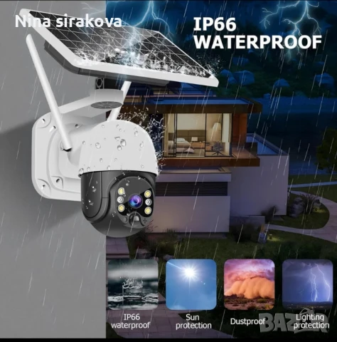 Соларна 10MP 4G безжична PTZ камера с детектор за движение и двупосочно аудио – Модел, снимка 6 - Камери - 51038875