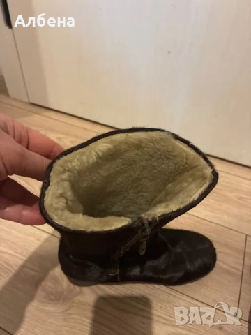 Боти с естествен косъм, снимка 4 - Дамски боти - 53069380