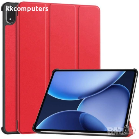 Кожен Калъф за OnePlus Pad 2 Pro / Pad 3 - PC + PU кожа, Сгъваема стойка, Авто събуждане/заспиване, , снимка 5 - Резервни части за телефони - 53633627
