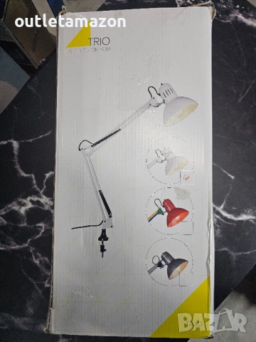 Настолна лампа за бюро TRIO LIGHTING TAJO, снимка 3 - Настолни лампи - 52429533