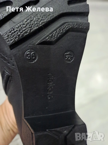 Дамски боти от естествена кожа RIEKER  N36, снимка 11 - Дамски боти - 53204142