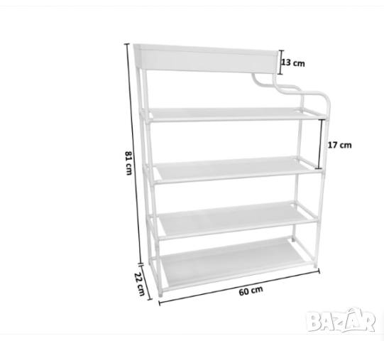 Шкаф за обувки,  81 x 22 x 60 см, снимка 5 - Други стоки за дома - 52098773
