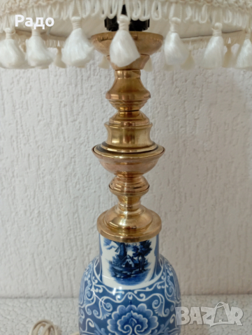 Комплект от две старинни порцеланови лампи - лампа, снимка 4 - Антикварни и старинни предмети - 45005524