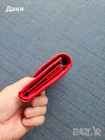 Чисто НОВО дамско портмоне Rossi от естествена кожа, ярко червено, снимка 13 - Портфейли, портмонета - 53700050