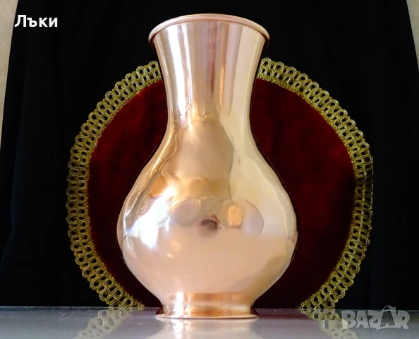 Медна кана за вино,гарафа,ваза,чиста червена мед,безшевна. 