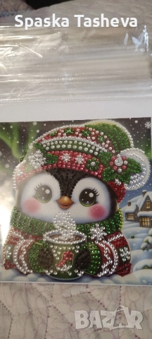 Диамантени коледни картички , снимка 11 - Декорация за дома - 52306935