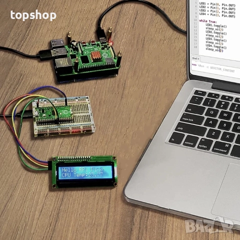 Чисто нов, запечатан GeeekPi Basic Стартов комплект за Raspberry Pi Pico, с платка, I2C 1602 LCD..., снимка 5 - Дънни платки - 51572497