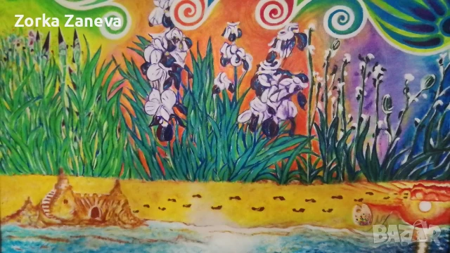 Картина,aвторска 70см,50 см, снимка 3 - Картини - 51182251