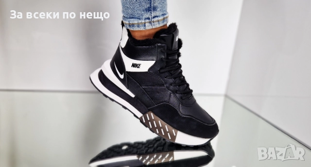 Nike Дамски Черни Зимни Боти Найк Код V9, снимка 7 - Дамски боти - 52423650