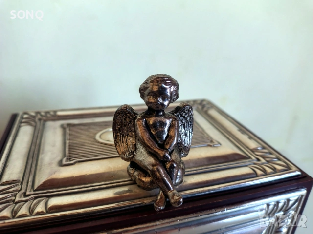 Страхотна Стара Рядка Кутия За Бижута Сребро И Дърво, снимка 2 - Антикварни и старинни предмети - 53838630