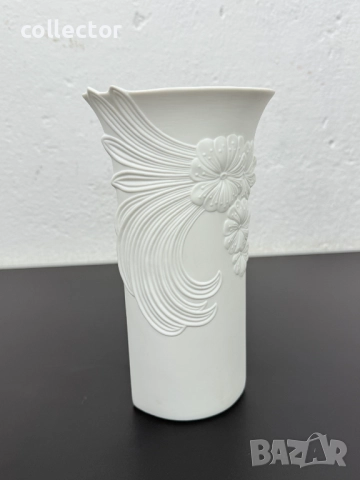 Немска ваза Kaiser от бял порцелан - M. Frey. №7604, снимка 5 - Антикварни и старинни предмети - 52372299