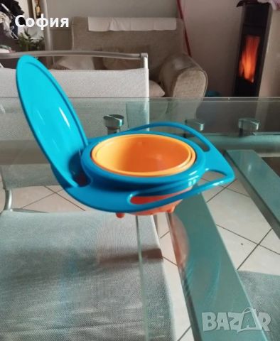 Детска купа за хранене въртяща се на 360 градуса , снимка 2 - Прибори, съдове, шишета и биберони - 45955996
