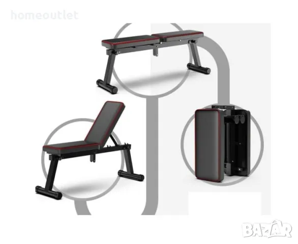 ПРЕОЦЕНЕНА Сгъваема лежанка за фитнес D533-SB0202301X, снимка 5 - Фитнес уреди - 50361366