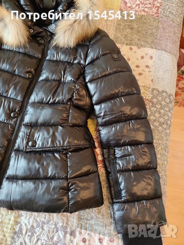 Зимно яке с яка от естествен косъм ., снимка 4 - Якета - 52752354