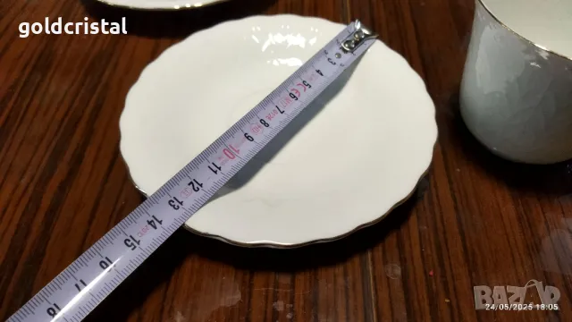 Стар български костен порцелан Бононя Ралица чаши за чай кафе , снимка 4 - Антикварни и старинни предмети - 50415598