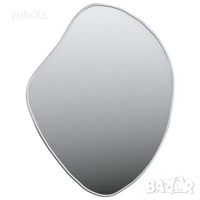 vidaXL Стенно огледало, сребро, 50x40 см(SKU:348248), снимка 3 - Огледала - 49236708