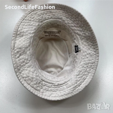 Винтидж шапка Lee с периферия бяла , снимка 4 - Шапки - 53731306
