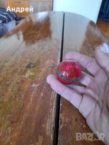 Старо дървено яйце #25, снимка 4 - Други ценни предмети - 53304001