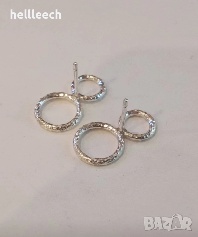 Сребърни обеци, снимка 5 - Обеци - 52669252