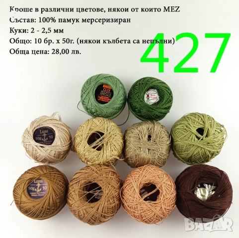 Евтини прежди в малки количества - нови и остатъци , снимка 14 - Други - 52042618